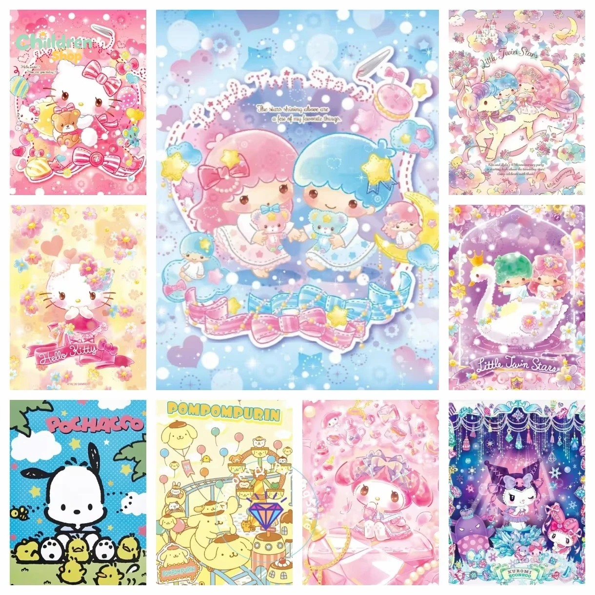 Resin Art Work - Sanrio Cinnamoroll Kuromi Gemini 5D Kendin